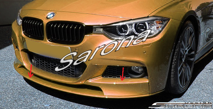 Custom BMW 3 Series  Sedan Front Lip/Splitter (2012 - 2018) - $489.00 (Part #BM-052-FA)